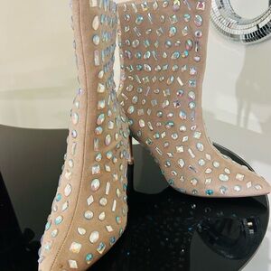 Embellished Tan Boots